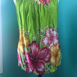 Flowing Bright Floral Tank From Hawaii